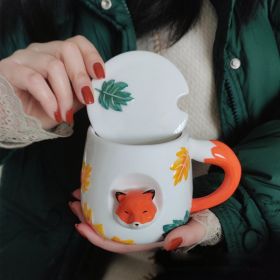 Creative Hand-painted Ceramic Cover Cup