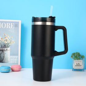 Straw Coffee Insulation Cup With Handle Portable Car Stainless Steel Water Bottle LargeCapacity Travel BPA Free Thermal Mug